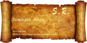 Somlyai Róza névjegykártya
